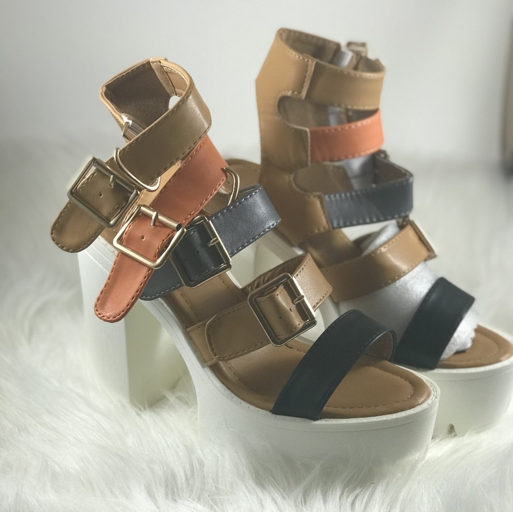 Autumn in the Summer- platform heel sandal